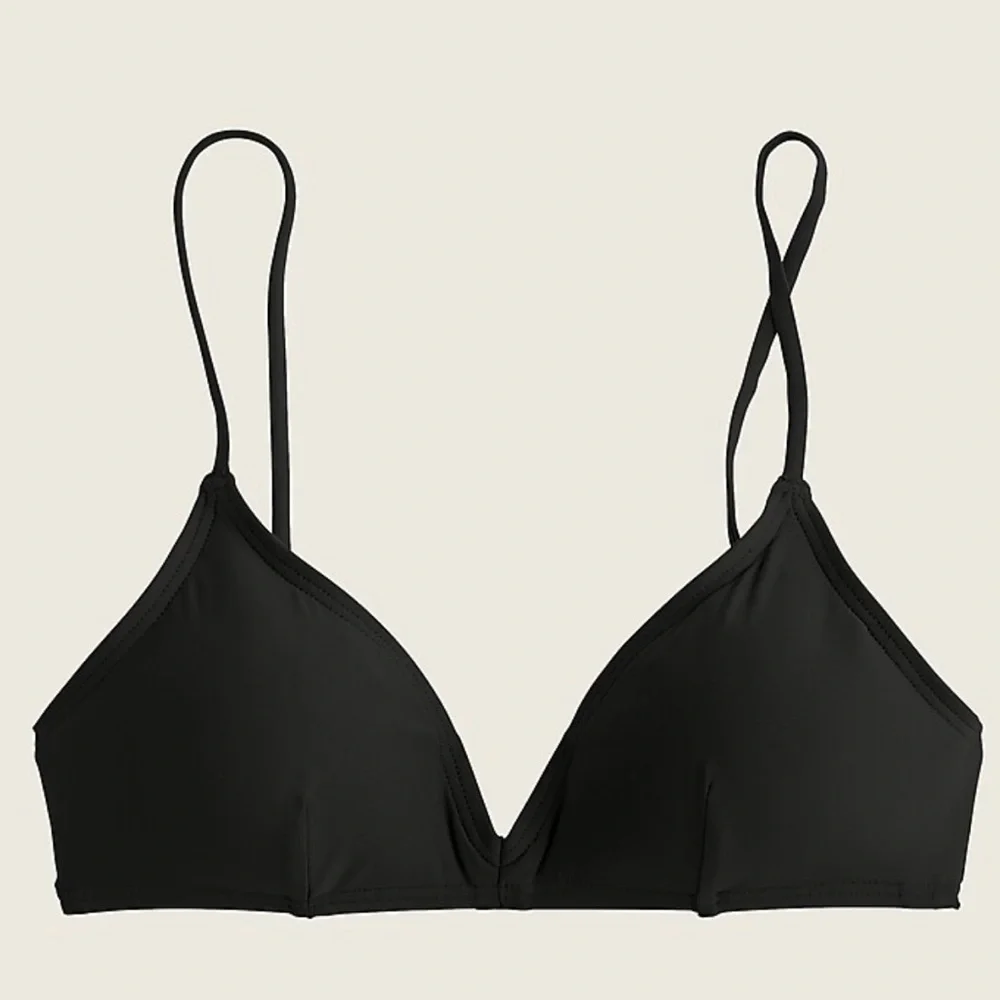 J. Crew No Tie Triangle Cup Sleek French Bikini Top - Picture 7 of 9